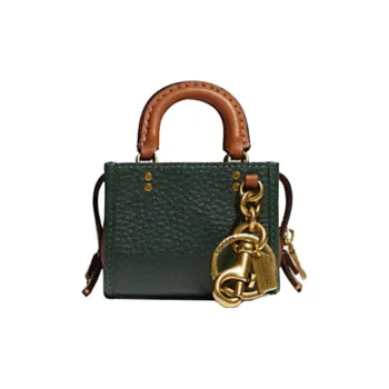 COACH Leather Crossbody Bag Coin Purse Handbag Mini Women's Green
