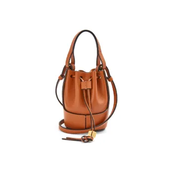LOEWE Balloon NAPPA Cowhide Balloon Bag Bucket Bag Handbag Shoulder Bag Crossbody Bag Extra Mini Women's Brown