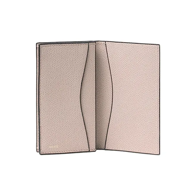 Valextra Cow Leather Card Holder Unisex Light Pink-3
