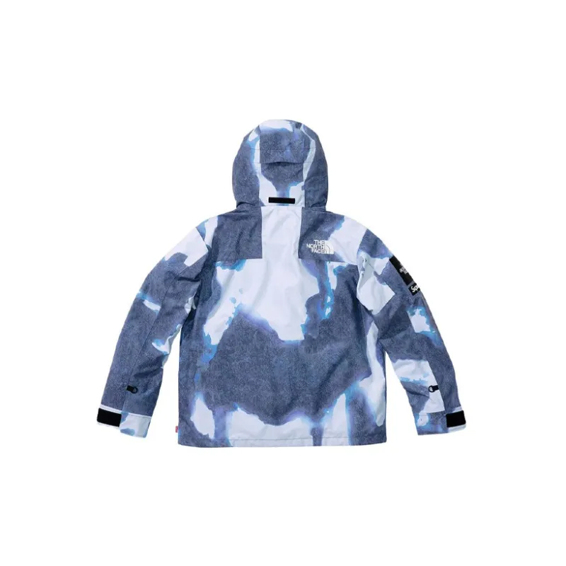 Supreme X The North Face Bleached Denim Print Mountain Jacket-5