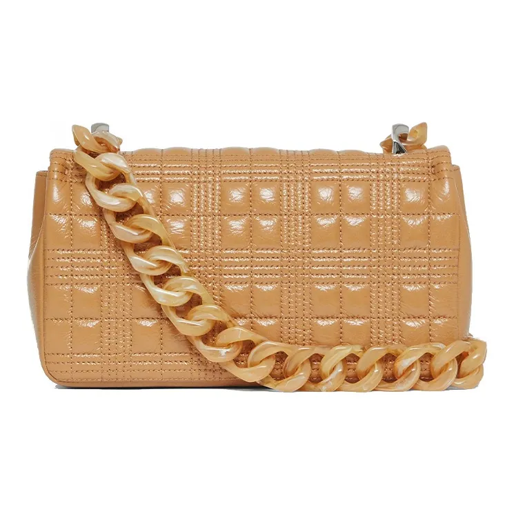 Burberry Small Lola Quilted Leather Shoulder Bag Nude-2