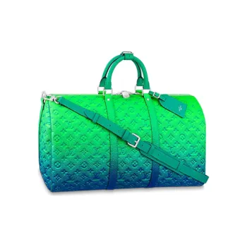 LOUIS VUITTON Keepall 50B Taurillon Illusion Blue/Green