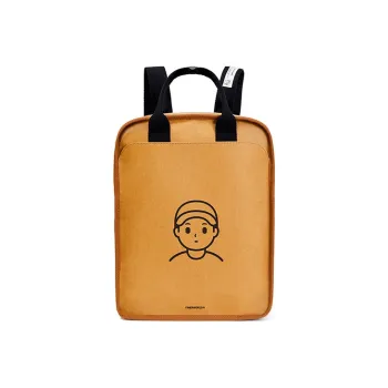 Finerworld Washable Kraft Paper Backpack Unisex Brown