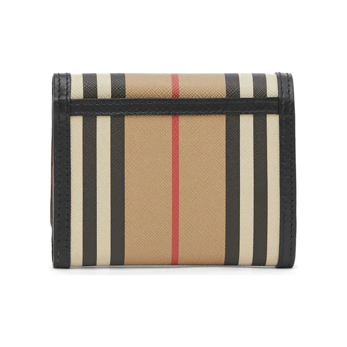 Burberry Canvas Card Holder Wallet Small Size Women's Archive Beige-2
