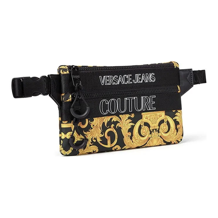 VERSACE JEANS COUTURE Polyester Fanny Pack Unisex Black/Gold-1