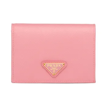 PRADA Saffiano Leather Wallet Small Size Women's Petal Pink
