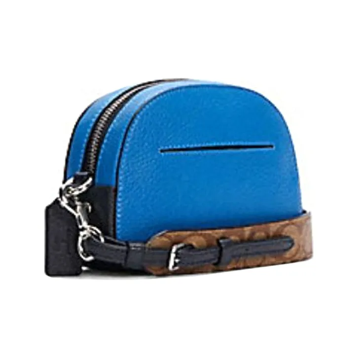 COACH X Peanuts Serena Leather Shoulder Bag, Clutch, Crossbody Bag Small Size Women's Blue-1