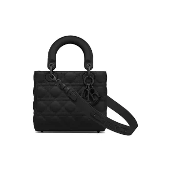 DIOR Lady DiorMy ABCDior Matte Calfskin Daisie Bag Portable Crossbody Bag Shoulder Bag Small Size Women's Matte Black