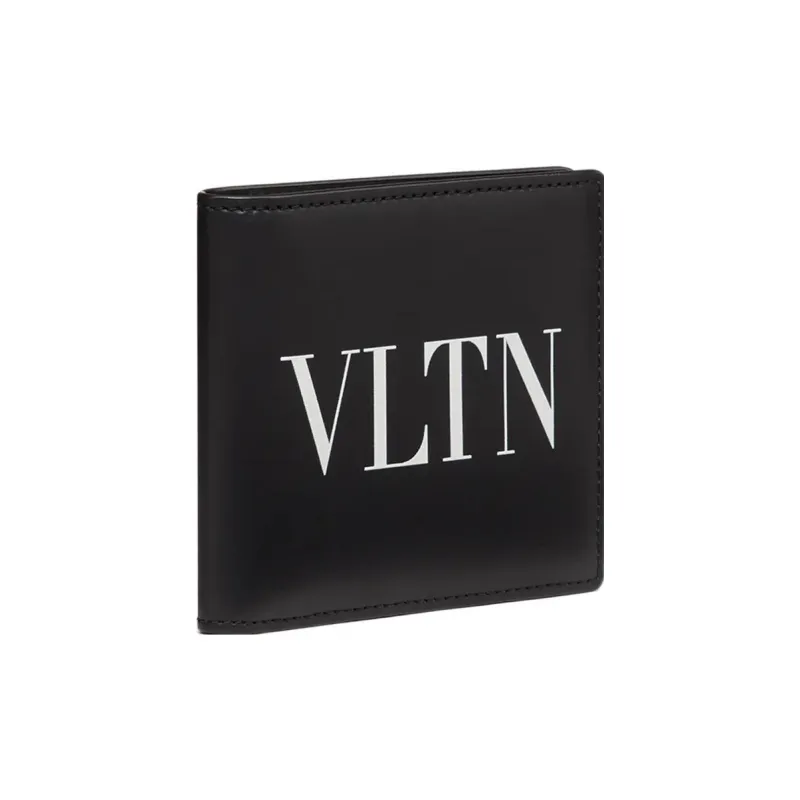 Valentino Calfskin Wallet Men's Black-2