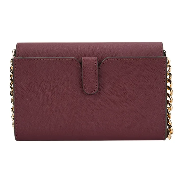 MICHAEL KORS MICHAEL KORS Handbag Collection Jet Set Cow Leather Envelope Shoulder Bag Medium Size Women's Burgundy-2