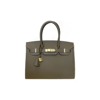 HERMES Birkin EP Leather Birkin Bag Handbag 30 Women's 18 Etoupe Elephant Gray