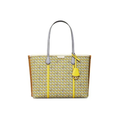 TORY BURCH Perry Canvas Canvas Bag Shoulder Bags Women's Blue Yellow