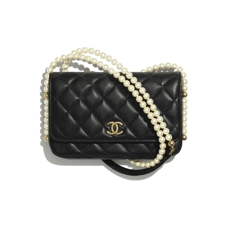 CHANEL WOC Calfskin Wallet, Shoulder Bag, Crossbody Bag Women's Black-0