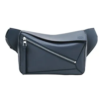 LOEWE Puzzle Classic Cow Leather Shoulder Bag Crossbody Bag Fanny Pack Small Size Men's Ocean