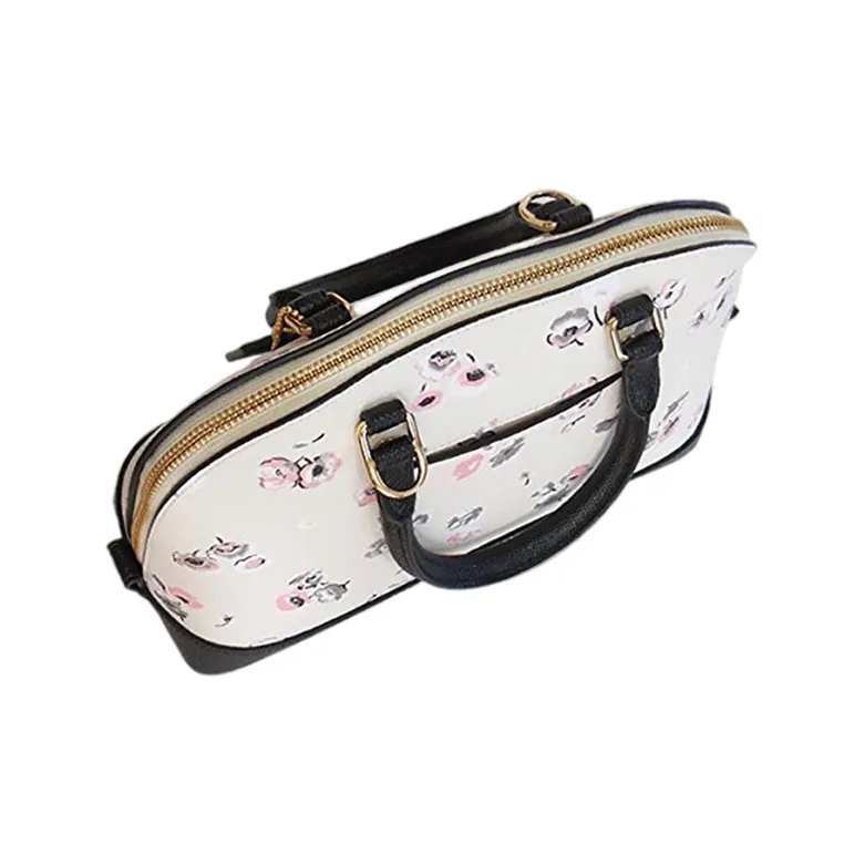 COACH Sierra Coated Canvas Dome Bag Handbag Shoulder Bag Crossbody Bag Mini Women's White Black-3