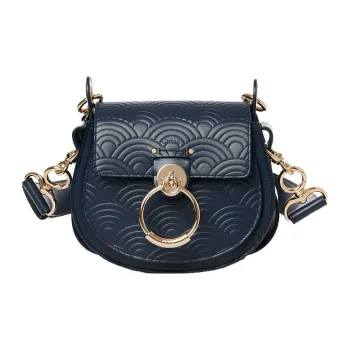 Chloe Tess Bright Calfskin Wallet, Handbag, Shoulder Bag, Crossbody Bag Women's Marine Blue