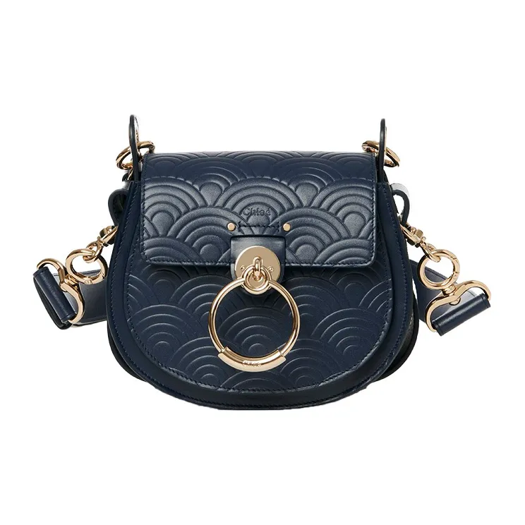 Chloe Tess Bright Calfskin Wallet, Handbag, Shoulder Bag, Crossbody Bag Women's Marine Blue-0
