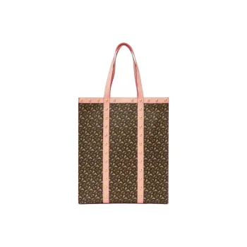 Burberry Burberry Bag Collection Canvas Tote Bag Shopping Bag Handbag Unisex Pink/TB Plaid