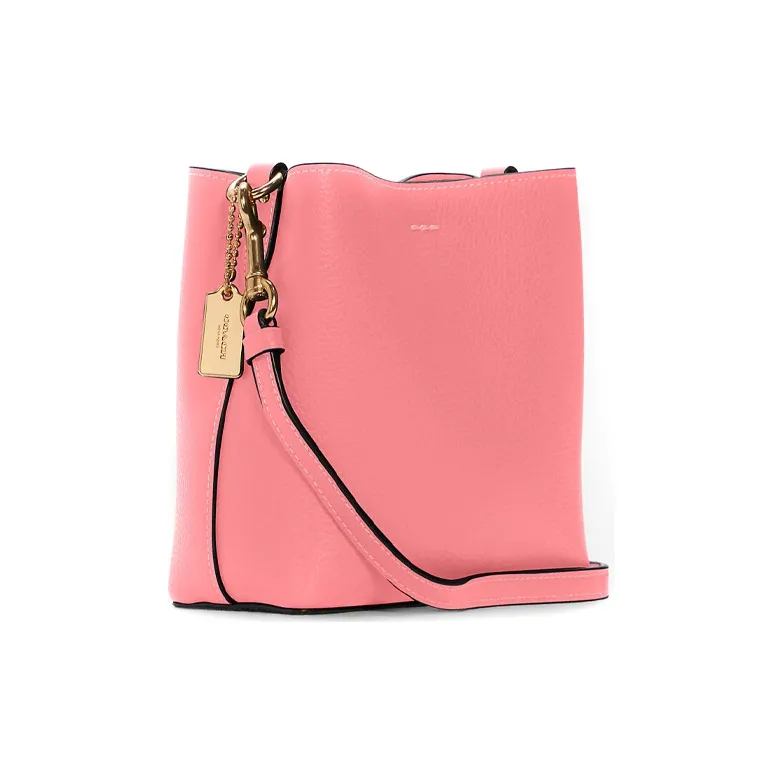 COACH Town Leather Handbag Shoulder Bag Crossbody Bag Small Size Women's Pink-1