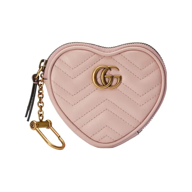 GUCCI Leather Coin Purse Women's Pink-0