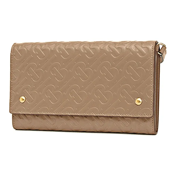 Burberry Cow Leather Shoulder Bag, Crossbody Bag Women's Khaki-1