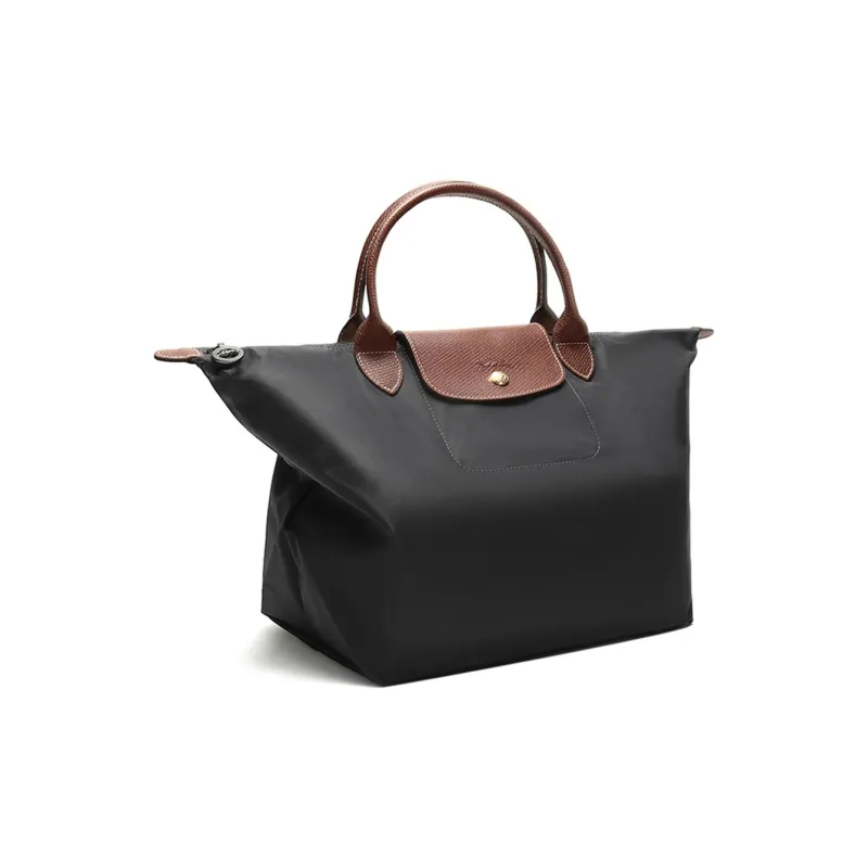 LONGCHAMP Le Foulonné Fabric Handbag Women's Dark Gray-1