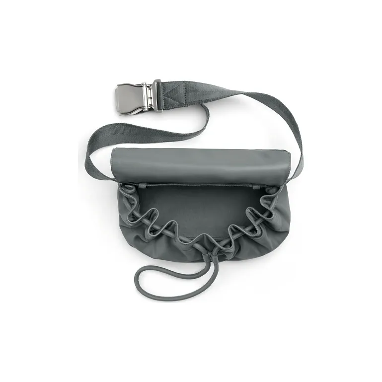 Bottega Veneta Beak Cow Leather Fanny Pack Men's Gray-2