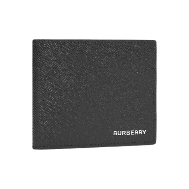 Burberry Cow Leather Wallet, Card Holder, Coin Purse Men's Black-1