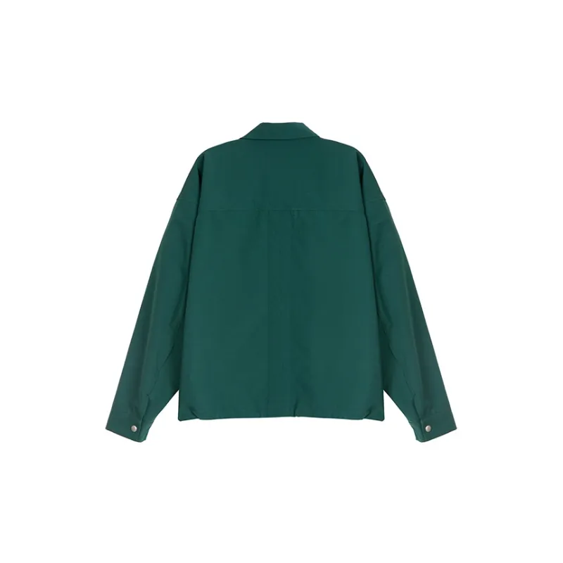 YOSHIYOYI Loose Fit Workwear Jacket Unisex Green-1