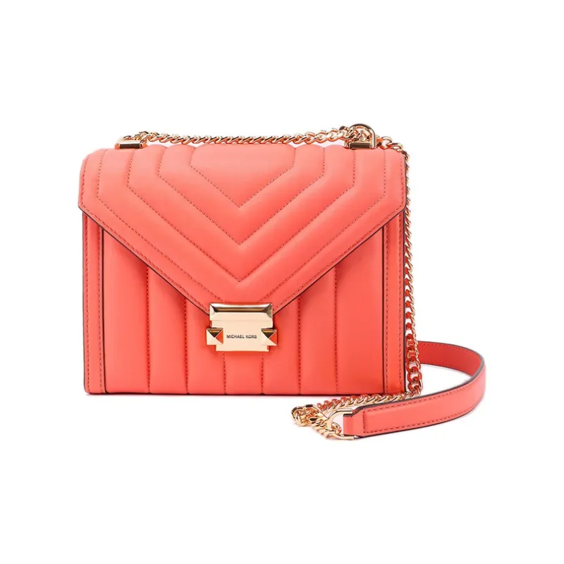 MICHAEL KORS Whitney Sheepskin Envelope Bag, Crossbody Bag, Shoulder Bag Women's Flesh Pink-1