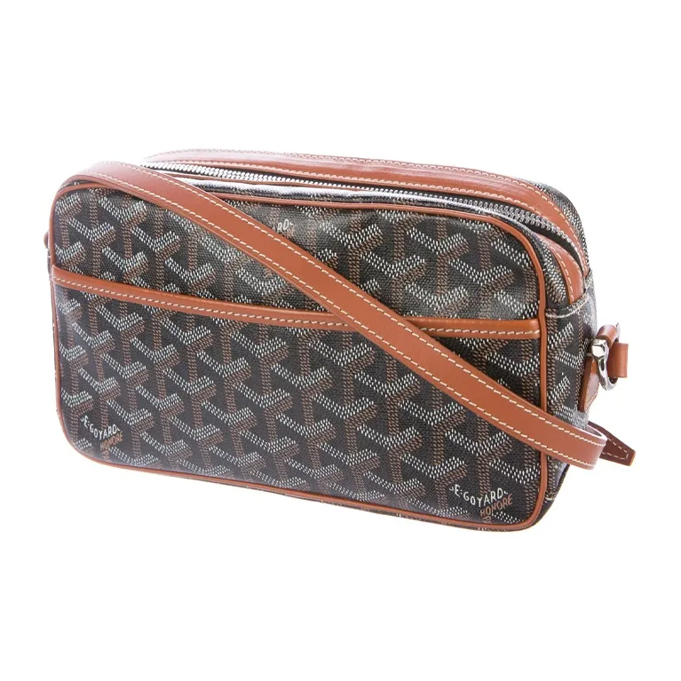 GOYARD Cap Vert Canvas With Leather Camera Bag, Crossbody Bag, Shoulder Bag Unisex-1