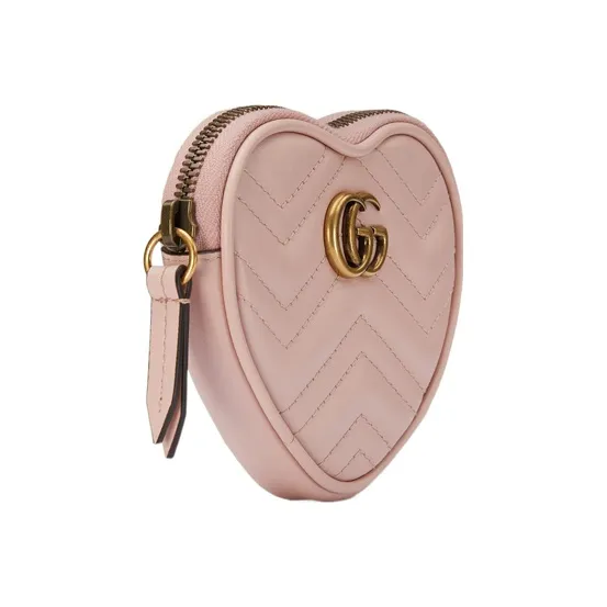 GUCCI Leather Coin Purse Women's Pink-4