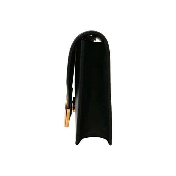 FENDI Calfskin Chain Wallet, Shoulder Bag, Crossbody Bag Mini Women's Black-4