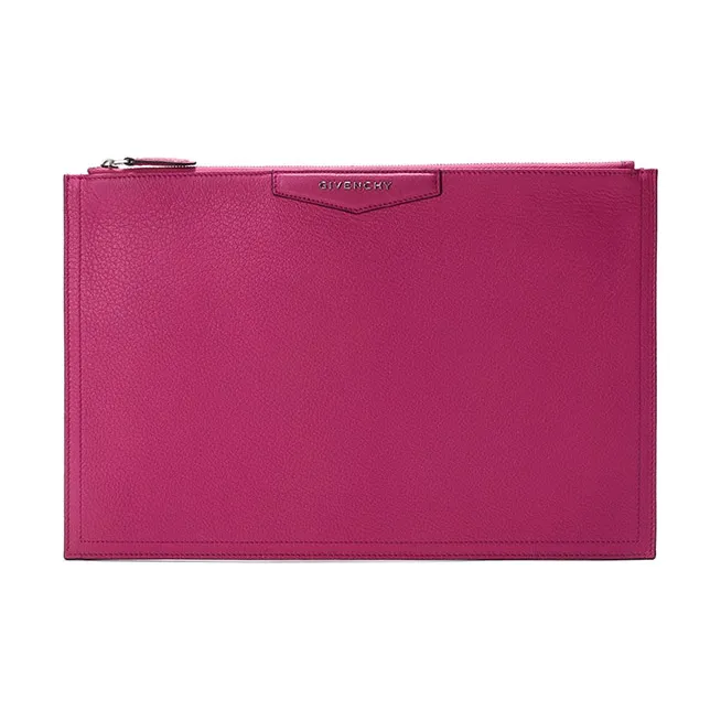 GIVENCHY Sheepskin Clutch Women's Rose Red-0