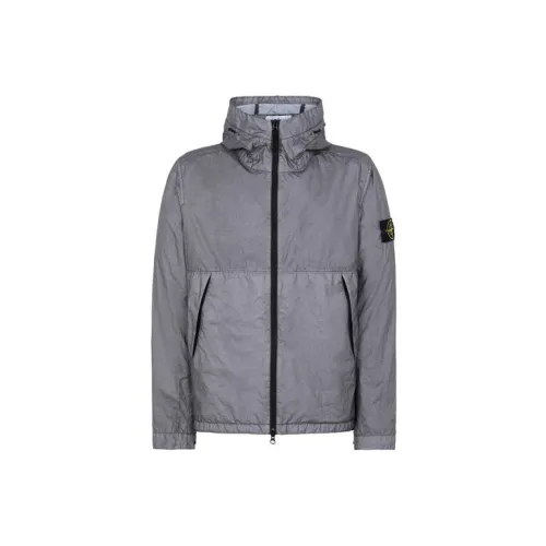 STONE ISLAND Jackets Men Charcoal Gray