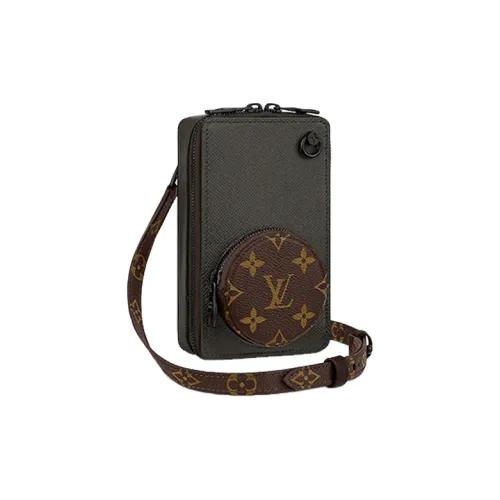 LOUIS VUITTON Phone Box Monogram Taiga Brown