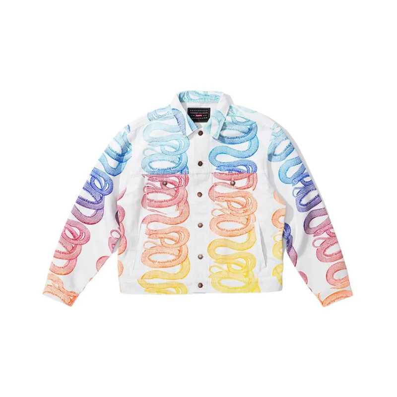 Supreme X Hysteric Glamour Snake Denim Trucker Jacket-8