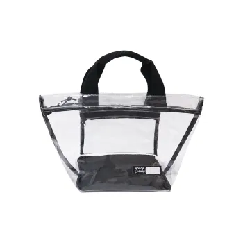 Rough Enough Transparent PVC Jelly Bag, Tote Bag, Shopping Bag, Handbag Regular Women's Transparent