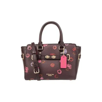 COACH Blake Coated Canvas Crossbody Bag, Handbag Small Size Women's Purple