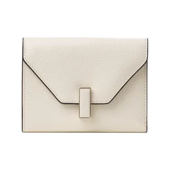 Valextra Iside Calfskin Wallet Unisex White
