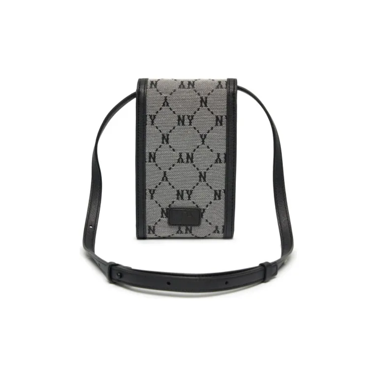 MLB Monogram Collection Polyester Cell Phone Pouch, Shoulder Bag, Crossbody Bag Regular Unisex Gray-3