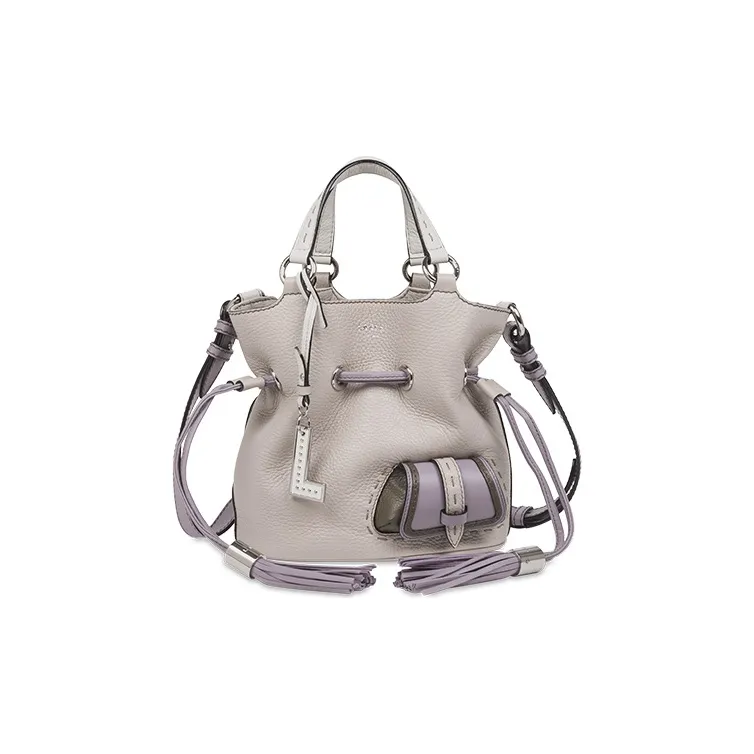 LANCEL Cow Leather Bucket Bag Handbag Shoulder Bag Crossbody Bag Women's Azurite Multicolor-0