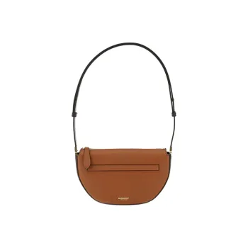 Burberry Olympia Leather Shoulder Bag Crescent Bag Handbag Shoulder Bag Crossbody Bag Mini Women's Brown