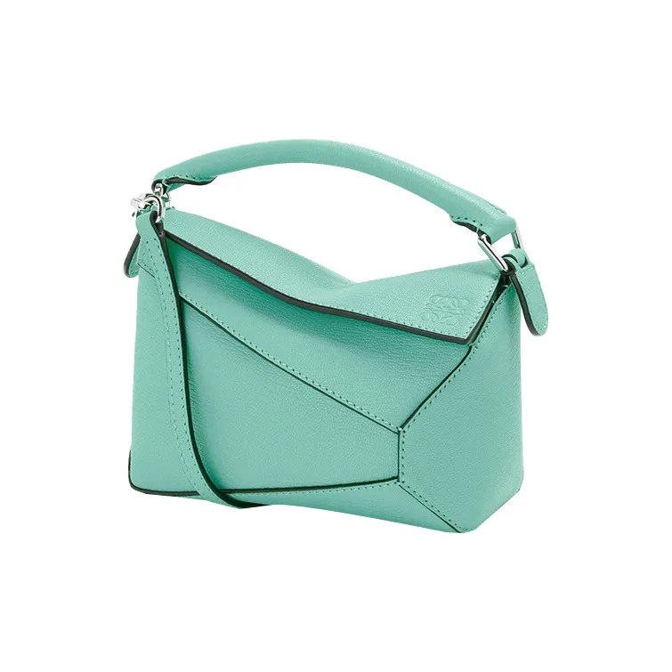 LOEWE Puzzle Goatskin Geometric Bag Puzzle Bag Handbag Shoulder Bag Crossbody Bag Mini Women's Mint Green-0