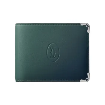 CARTIER Calfskin Bifold Wallet, Card Holder Women's Gradient Blue