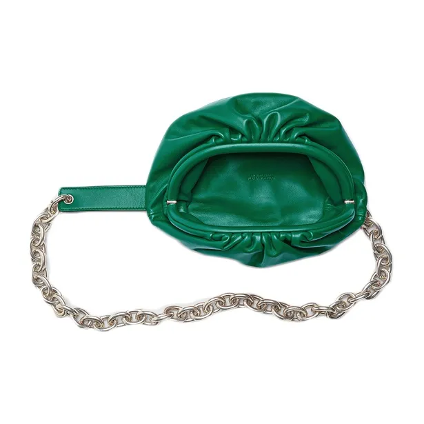 Bottega Veneta Cow Leather Clutch, Crossbody Bag Regular Women's Racing Green-2