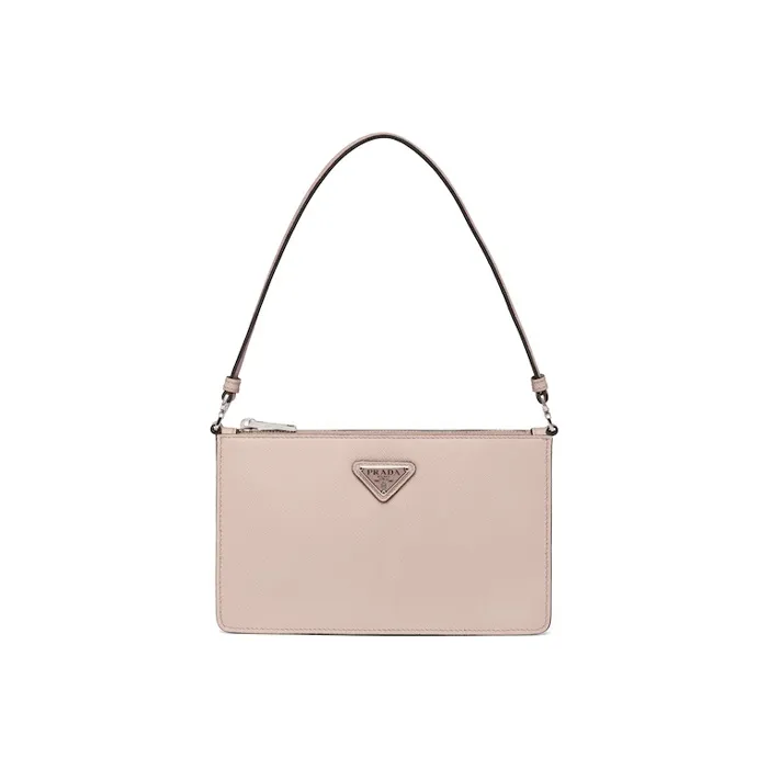 PRADA Saffiano Calfskin Handbag Clutches Mini Women's Water Lily Color-0