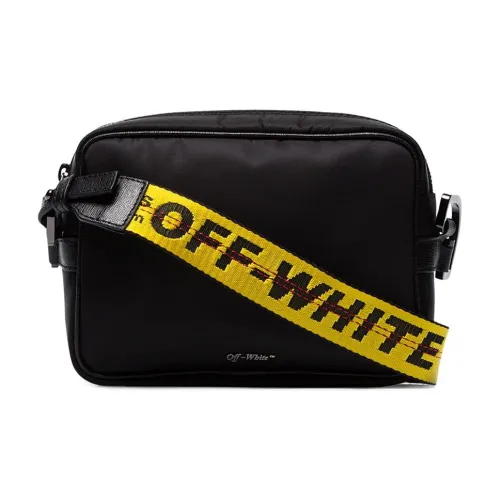 OFF-WHITE Crossbody Nylon Leather Trim Black Yellow