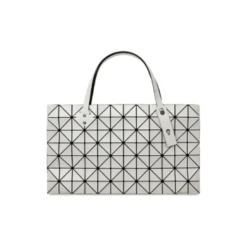 ISSEY MIYAKE Vinyl Chloride Resin Shoulder Bag Crossbody Bag Handbag Women's White Ice Gray