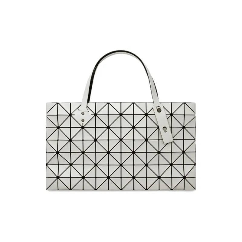 ISSEY MIYAKE Vinyl Chloride Resin Shoulder Bag Crossbody Bag Handbag Women's White Ice Gray-0